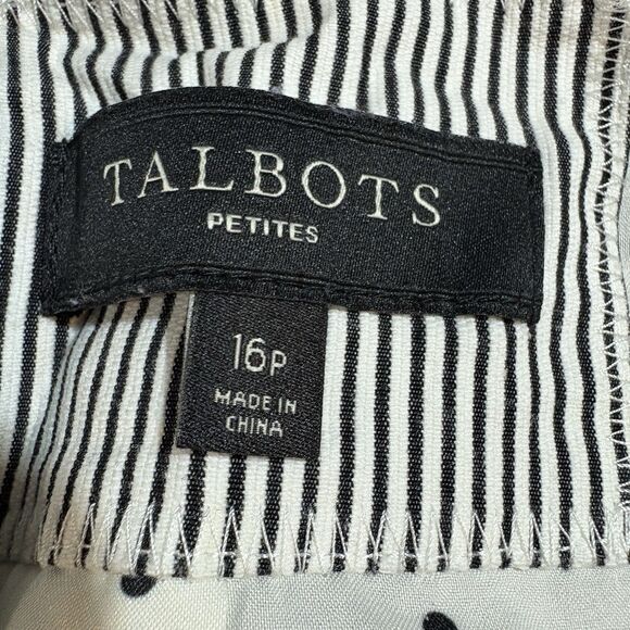 Talbots Blazer 16P Petite Striped Career Jacket Nautical Stretch Lined Classic - Picture 3 of 7